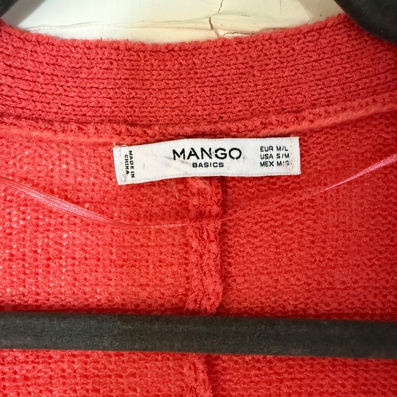 MNG (Mango) Cardigan | Size M/L/ Bright Coral Red Colour - Picture 5 of 6